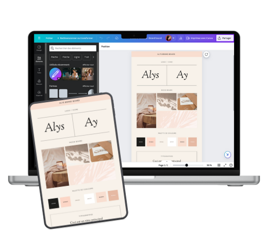 brand board template Canva