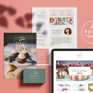 Blog pâtisserie Perle en sucre identité visuelle logo et webdesign du blog