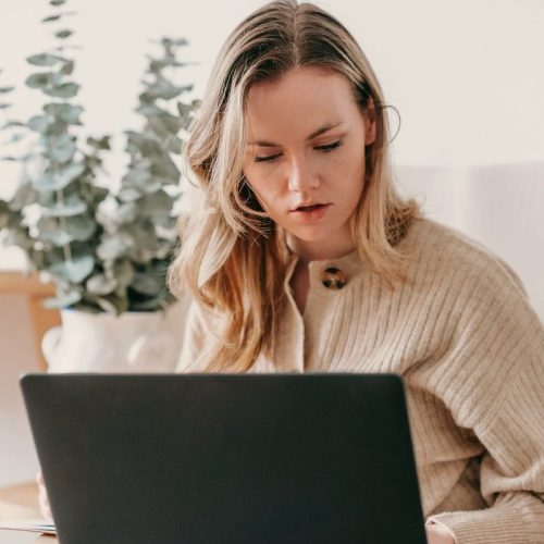 woman working