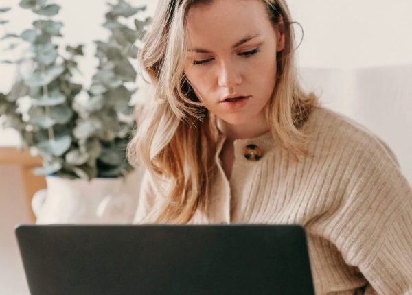 woman working