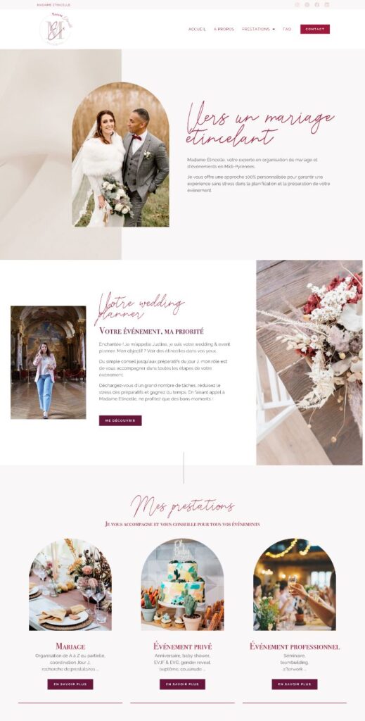Template WordPress Wedding planner