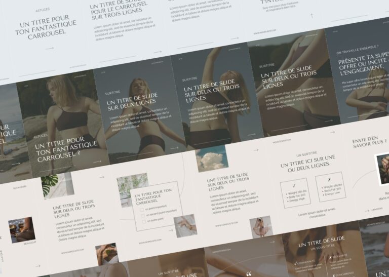 Templates de carrousels Instagram Wellness & Yoga - Canva templates