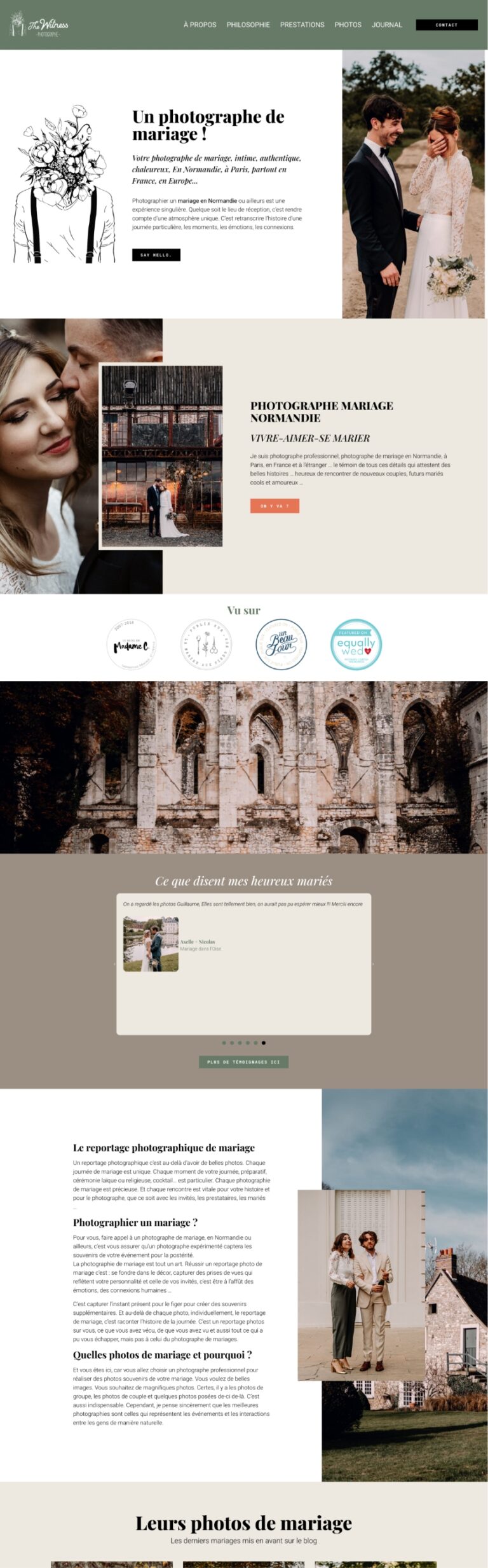 The Witness - Template WordPress Elementor Photographe mariage