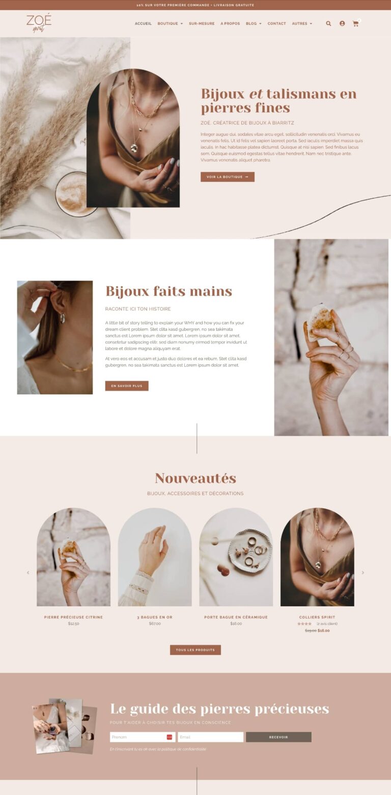 Template WordPress Elementor WooCommerce, Spirit Shop boutique en ligne, template kit ecommerce