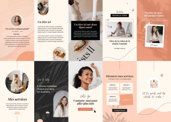 Templates de stories Instagram - story templates Canva