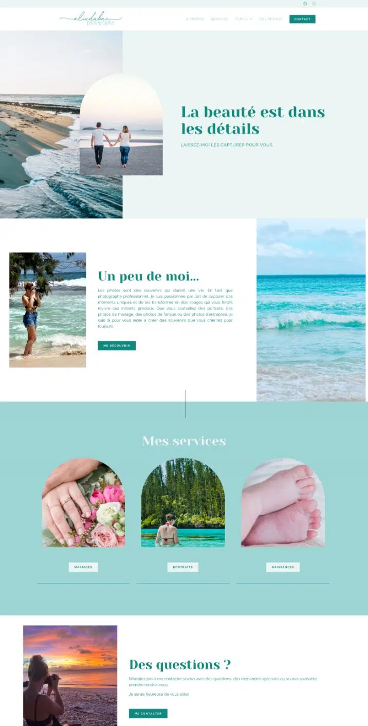 Template WordPress Elementor photographe, theme wordpress photographe
